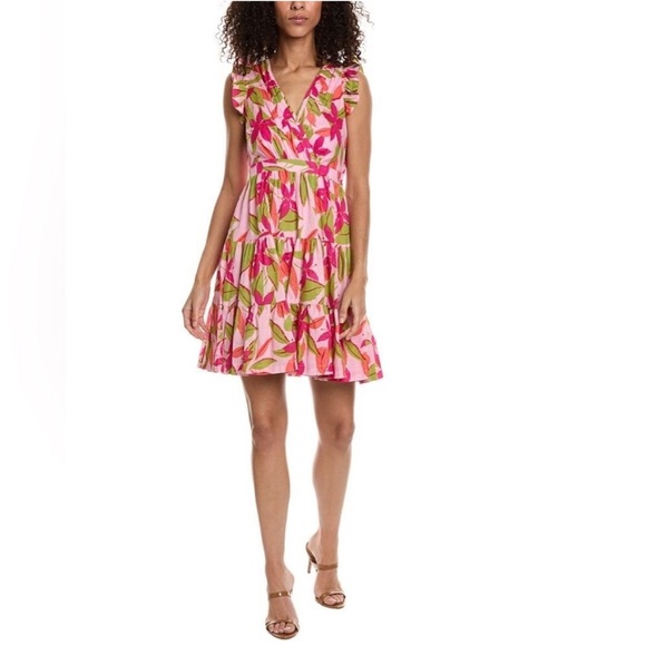 Taylor Printed Lawn Mini Dress, size large. - Picture 1 of 8